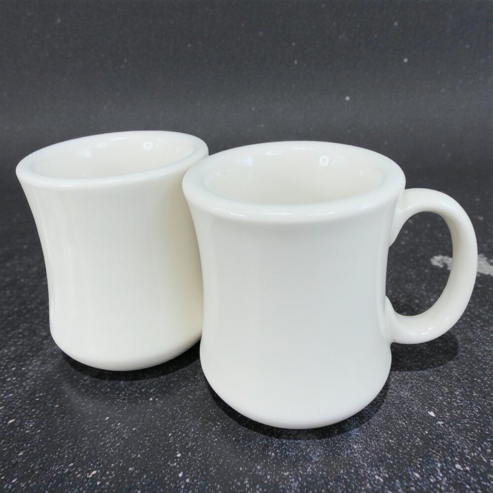 Ultima China Heavy Duty Restaurant Ware Coffee Mugs Cups Thick Dinner Ware Set 2